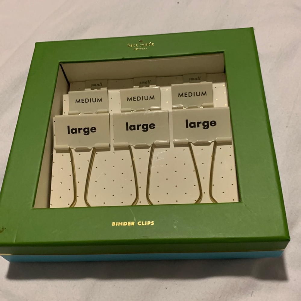 Kate Spade ♠️ Binder Clip Set